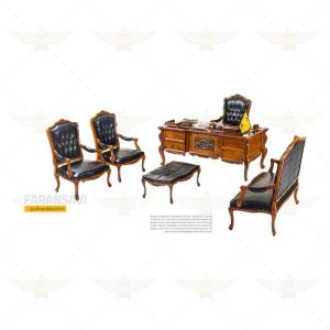 نیم ست مبل اداری فرانسوی گل ریز